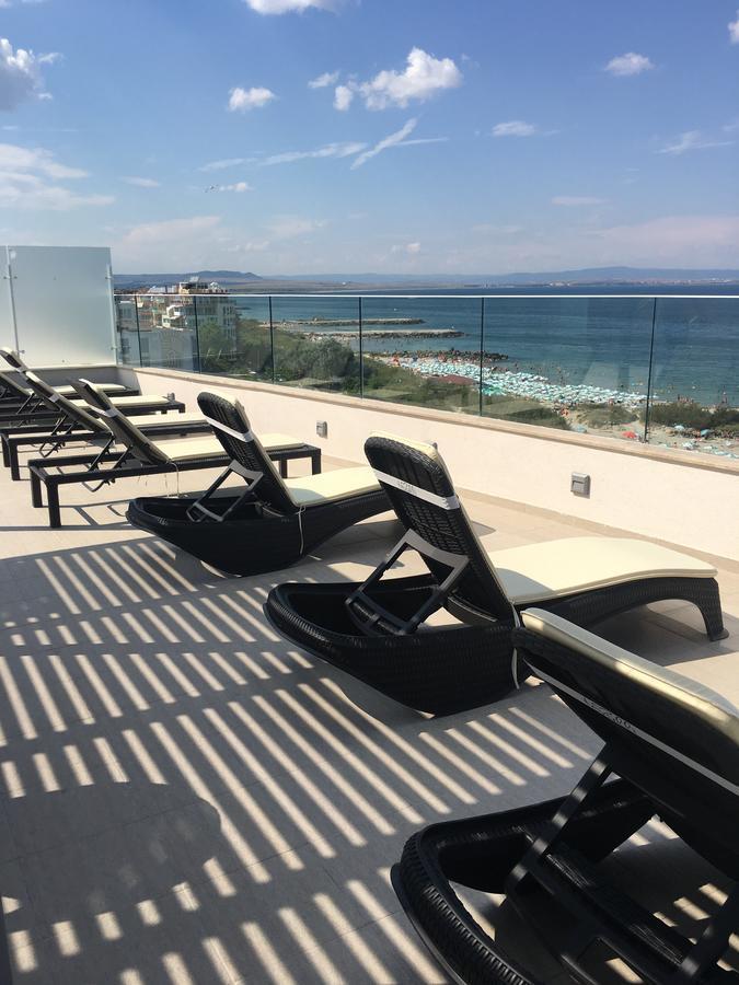 Golden Sea View Penthouse Leilighet Pomorie Eksteriør bilde